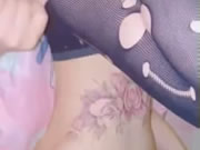 Perfecte Aziatische Tattoo meisje Sexo en orgasme