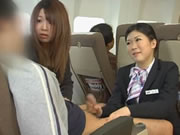 Japanse stewardess attente service