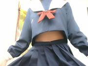 Aziatische mooie meisje school uniform verleiding
