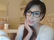 Korean Glasses meisje On Webcam