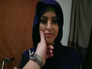 Stunning Arab meisje In Beautiful Blue Veil